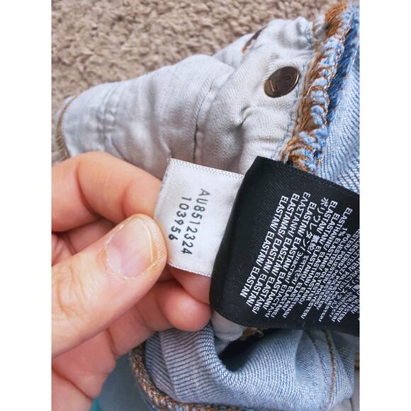 7 For All Mankind High Waist Slim Kick Flare Jeans Size 26 Light Wash Blue Fall - Picture 6 of 8